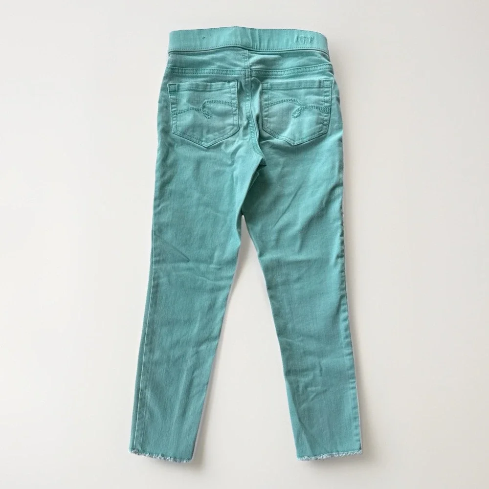 Justice Girls Green Camouflage Pull‎ On Jegging Pants Size 10 With Pockets